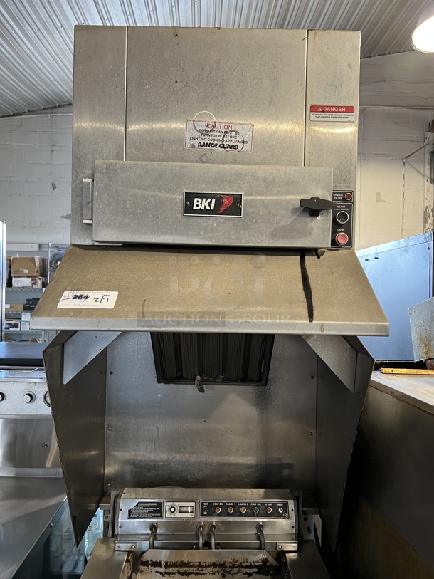 BKI FH-28 Stainless Steel Commercial Ventless Grease Hood. Does Not Include Fryer. 208-240 Volts, 1 or 3 Phase. 34x37x90 - Image 10 of 11