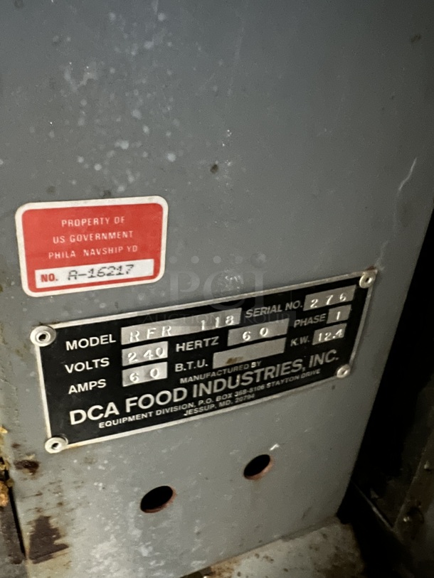 DCA RFR 118 Stainless Steel Commercial Electric Powered Deep Fat Fryer. Fryer: 240 Volts, 1 Phase. Goes GREAT w/ Lot #1! 27.5x35.5x42 - Image 6 of 8