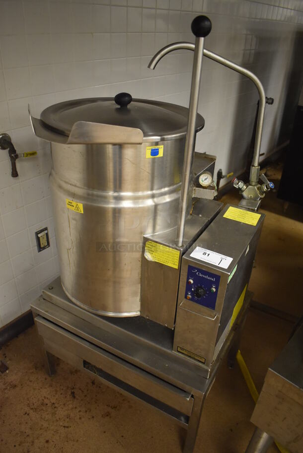 Cleveland Stainless Steel Commercial Floor Style Tilting Steam Kettle. 28x22x55. Tested and Working! (Education Kitchen) - Image 2 of 7