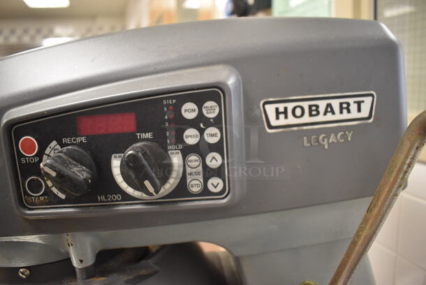 Hobart Legacy HL200 Metal Commercial Countertop 20 Quart Planetary Dough Mixer w/ Stainless Steel Mixing Bowl, Bowl Guard and Whisk Attachment on Stainless Steel Commercial Equipment Stand w/ Under Shelf. 100-120 Volts, 1 Phase. 17x23x30, 30x24x24. Tested and Working! (Restaurant Kitchen) - Image 3 of 10
