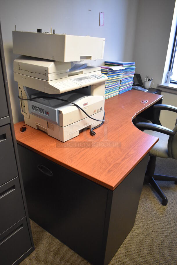 ALL ONE MONEY! Room Lot of Various Items Including Desk, 2 Chairs, Printer, Floor Style Scale and 5 Assorted Filing Cabinets. Does Not Include Gray Cabinet on Left Wall. BUYER MUST REMOVE. (Offices - Hallway by Facilities Closet) - Image 2 of 10