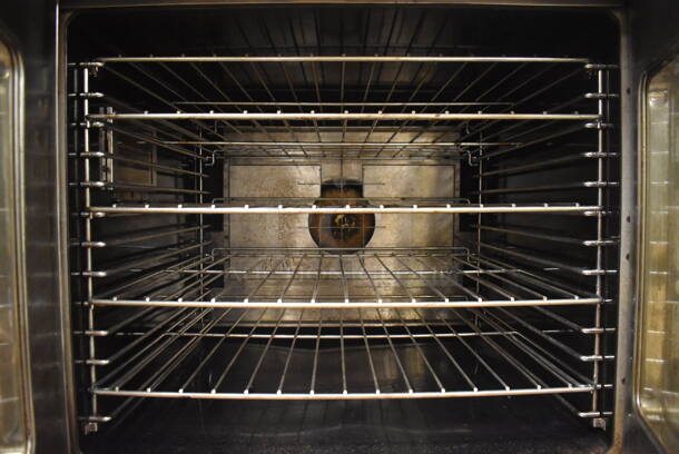 2 Garland Master 200 Stainless Steel Commercial Natural Gas Powered Full Size Convection Ovens w/ View Through Doors, Metal Oven Racks and Thermostatic Controls. BUYER MUST REMOVE. 38x42x71.5. 2 Times Your Bid! Tested and Working! (Pastry Kitchen) - Image 5 of 9