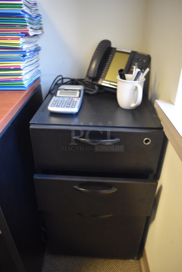 ALL ONE MONEY! Room Lot of Various Items Including Desk, 2 Chairs, Printer, Floor Style Scale and 5 Assorted Filing Cabinets. Does Not Include Gray Cabinet on Left Wall. BUYER MUST REMOVE. (Offices - Hallway by Facilities Closet) - Image 4 of 10