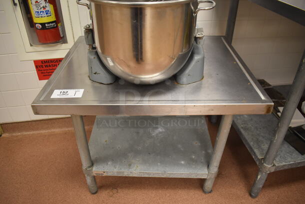Hobart Legacy HL200 Metal Commercial Countertop 20 Quart Planetary Dough Mixer w/ Stainless Steel Mixing Bowl, Bowl Guard and Whisk Attachment on Stainless Steel Commercial Equipment Stand w/ Under Shelf. 100-120 Volts, 1 Phase. 17x23x30, 30x24x24. Tested and Working! (Restaurant Kitchen) - Image 7 of 10
