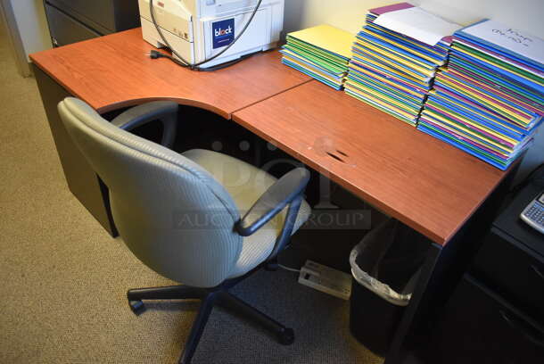 ALL ONE MONEY! Room Lot of Various Items Including Desk, 2 Chairs, Printer, Floor Style Scale and 5 Assorted Filing Cabinets. Does Not Include Gray Cabinet on Left Wall. BUYER MUST REMOVE. (Offices - Hallway by Facilities Closet) - Image 5 of 10
