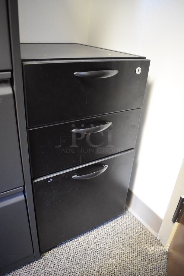 ALL ONE MONEY! Room Lot of Various Items Including Desk, 2 Chairs, Printer, Floor Style Scale and 5 Assorted Filing Cabinets. Does Not Include Gray Cabinet on Left Wall. BUYER MUST REMOVE. (Offices - Hallway by Facilities Closet) - Image 10 of 10