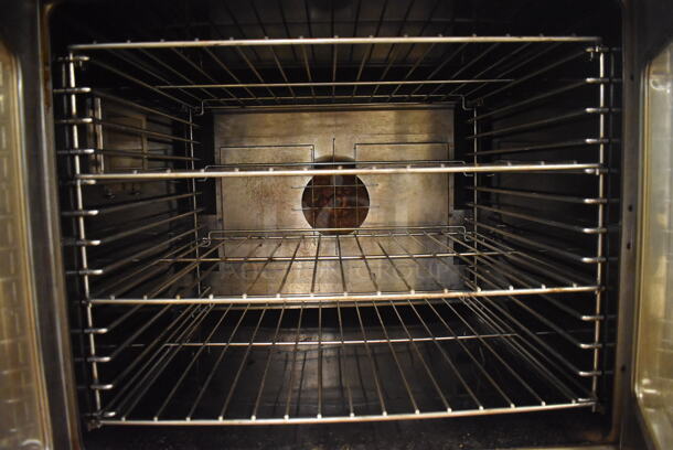 2 Garland Master 200 Stainless Steel Commercial Natural Gas Powered Full Size Convection Ovens w/ View Through Doors, Metal Oven Racks and Thermostatic Controls. BUYER MUST REMOVE. 38x42x71.5. 2 Times Your Bid! Tested and Working! (Pastry Kitchen) - Image 6 of 10
