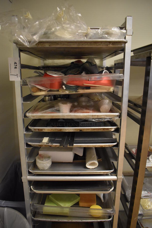 Metal Commercial Pan Transport Rack on Commercial Casters. Does Not Include Contents. 20x26x69. (Computer Demo Lab 2) - Image 4 of 4