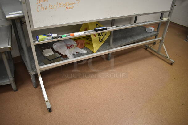 White Board on Casters. 75x24x78. (Restaurant Kitchen) - Image 3 of 5