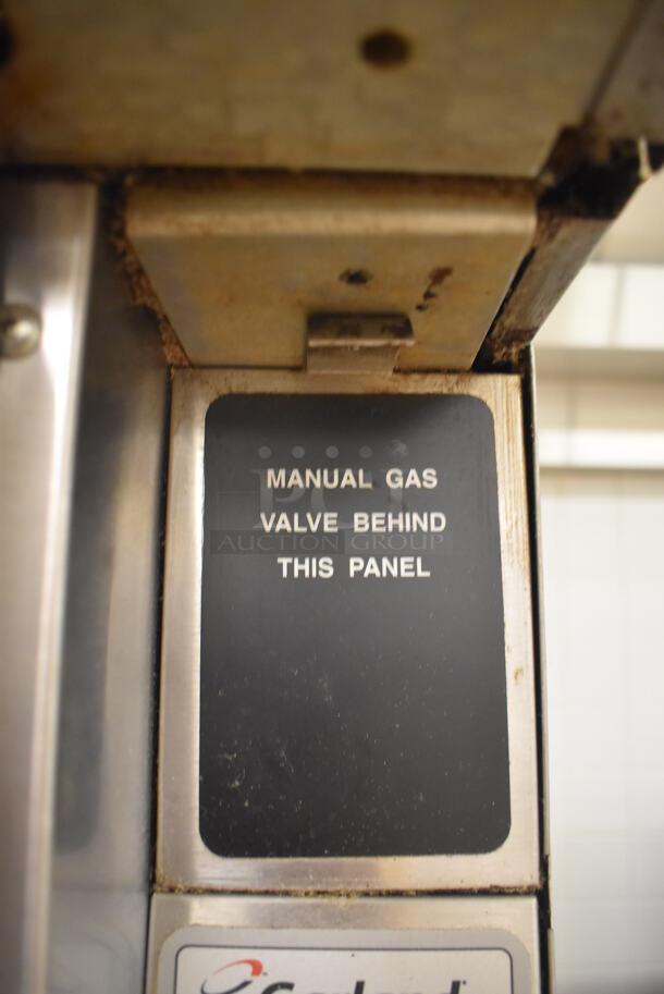 2 Garland Master 200 Stainless Steel Commercial Natural Gas Powered Full Size Convection Ovens w/ View Through Doors, Metal Oven Racks and Thermostatic Controls. BUYER MUST REMOVE. 38x42x71.5. 2 Times Your Bid! Tested and Working! (Pastry Kitchen) - Image 9 of 10