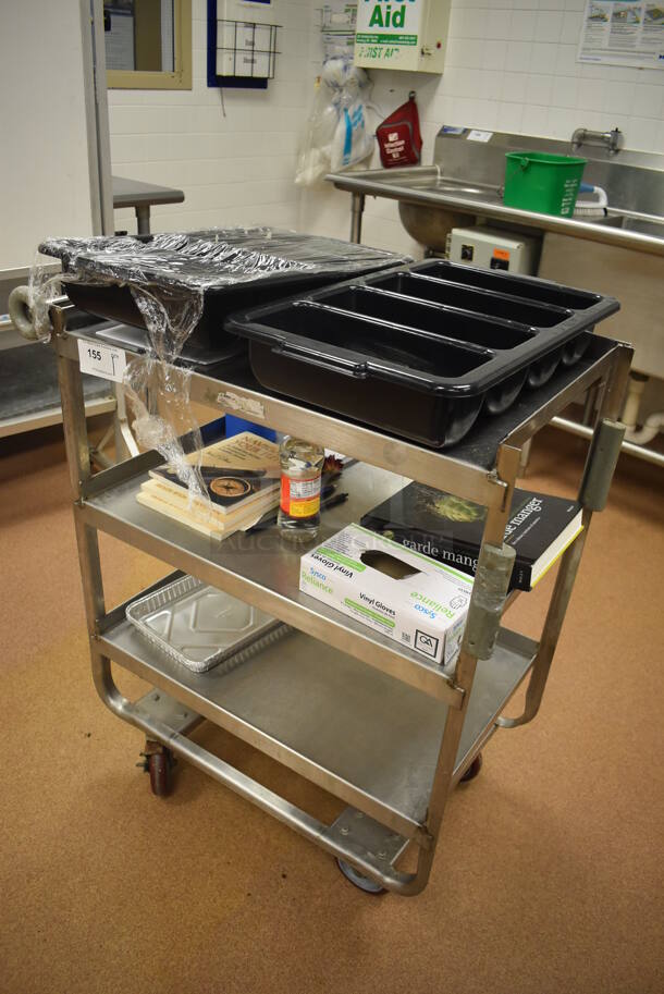 Stainless Steel Commercial 3 Tier Cart on Commercial Casters. Does Not Include Contents. 20x32x38. (Restaurant Kitchen) - Image 3 of 5