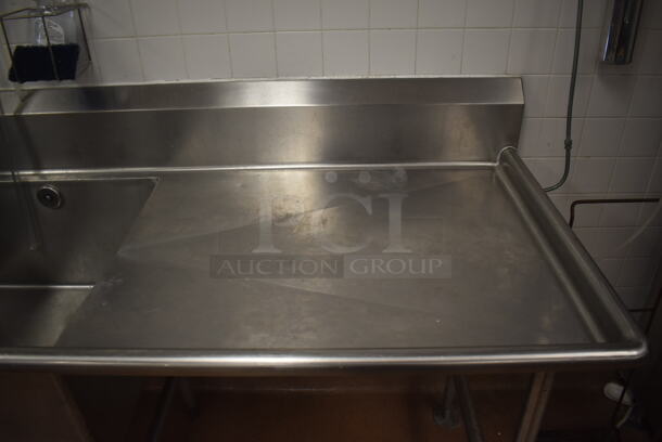Stainless Steel Commercial 2 Bay Sink w/ Right Side Drain Board, Faucet, Handles, Spray Nozzle Attachment, Master Disposer Control Box and Master Disposer Garbage Disposal. BUYER  MUST REMOVE. 120x30x44. Bays 24x24x14. Drain Board 34x26x2. (Restaurant Kitchen) - Image 2 of 10