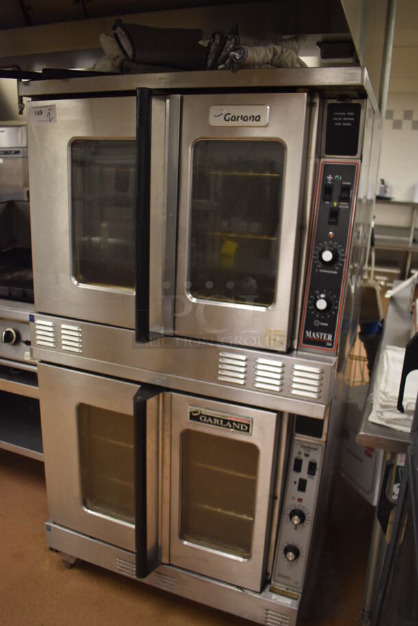 2 Garland Master 200 Stainless Steel Commercial Natural Gas Powered Full Size Convection Ovens w/ View Through Doors, Metal Oven Racks and Thermostatic Controls. BUYER MUST REMOVE. 38x42x71. 2 Times Your Bid! Tested and Working! (Restaurant Kitchen) - Image 3 of 8