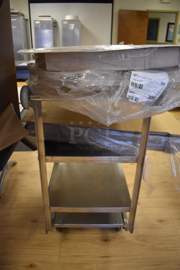 Stainless Steel 3 Tier Cart on Commercial Casters. 33x20x38. (Computer Demo Lab 2) - Image 4 of 4