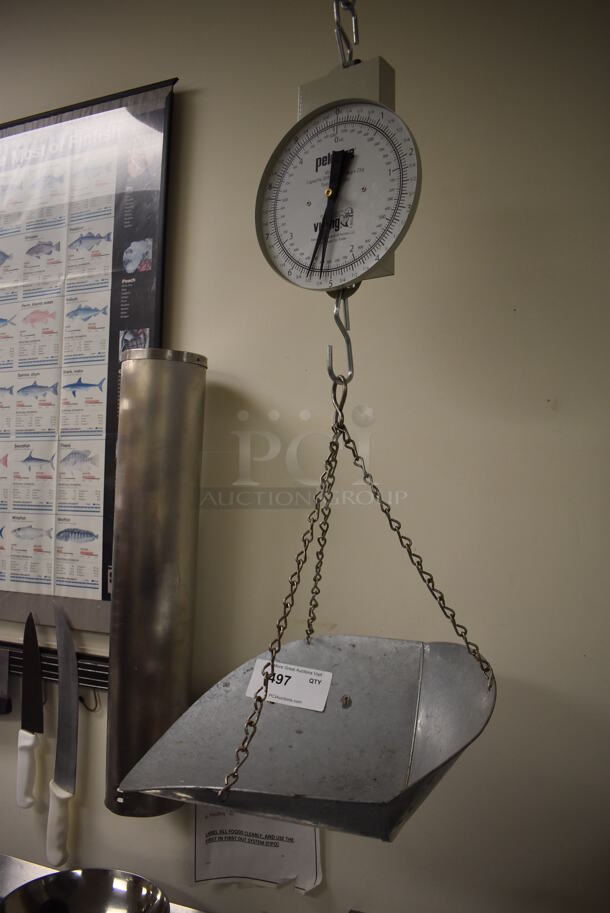 Pelouze Ceiling Mount Food Portioning Scale w/ Metal Bowl. (Store Room) - Image 2 of 5