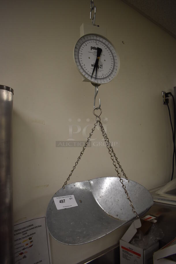 Pelouze Ceiling Mount Food Portioning Scale w/ Metal Bowl. (Store Room) - Image 5 of 5