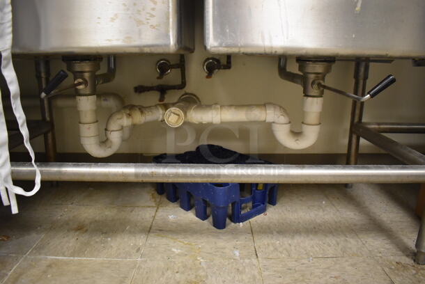 Stainless Steel Commercial 2 Bay Sink w/ Dual Drain Boards, Faucet, Handles and Spray Nozzle Attachment. BUYER MUST REMOVE. 121x30x45. Bays 24x24x14. Drain Board 33x26x1. (Store Room) - Image 7 of 7