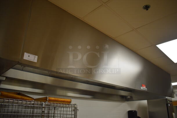 LATE MODEL! 13' Vent Master CM-EX-B Stainless Steel Commercial Grease Hood w/ Filters. BUYER MUST REMOVE. 171x60x26. (Pastry Kitchen) 