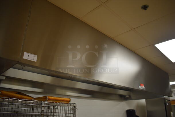 LATE MODEL! 13' Vent Master CM-EX-B Stainless Steel Commercial Grease Hood w/ Filters. BUYER MUST REMOVE. 171x60x26. (Pastry Kitchen)  - Image 1 of 9