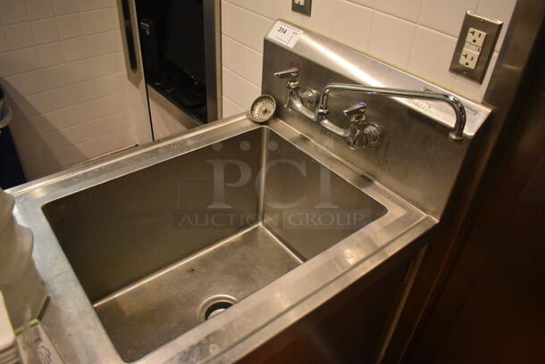 Eagle YCBH2472-0004-00 Stainless Steel Commercial Single Bay Sink w/ Back Splash and 4 Doors. Does Not Come w/ Contents. BUYER MUST REMOVE. 24x72x44.5. (Demo Kitchen) - Image 6 of 9