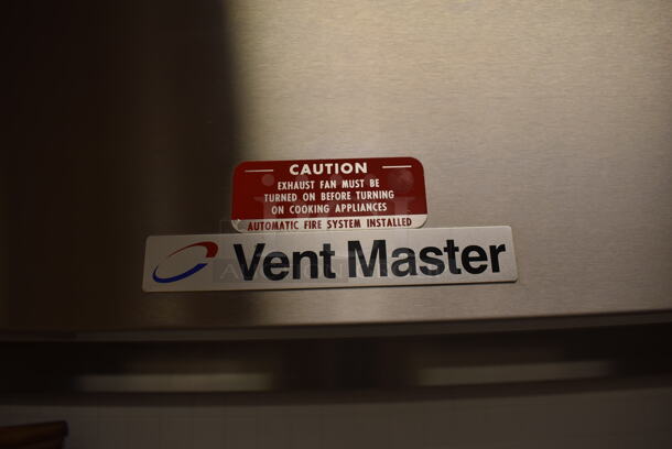 LATE MODEL! 13' Vent Master CM-EX-B Stainless Steel Commercial Grease Hood w/ Filters. BUYER MUST REMOVE. 171x60x26. (Pastry Kitchen)  - Image 9 of 9