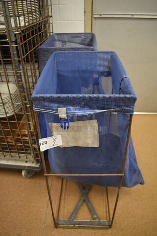 2 Metal Laundry Bag Frame. 18x12x34. 2 Times Your Bid! (Restaurant Kitchen)