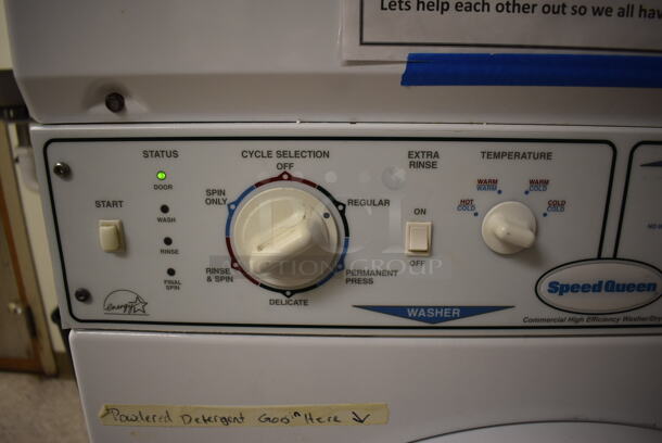 Alliance Stacked Front Load Washer and Dryer Unit. Model LTSA9AWN 120 Volts, 1 Phase Washer. 27x28x76. (Store Room) - Image 7 of 8