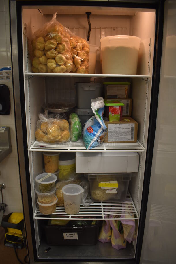 2012 True T-23F ENERGY STAR Stainless Steel Commercial Single Door Reach In Freezer w/ Poly Coated Racks on Commercial Casters. Does Not Include Contents. 115 Volts, 1 Phase. Tested and Working! (Pastry Kitchen)  - Image 5 of 6