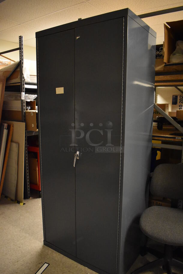 2 Gray Metal 2 Door Cabinets w/ Contents. 36x24x84. 2 Times Your Bid! (Maintenance Room) - Image 2 of 6