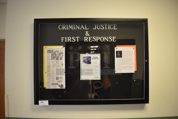 Wall Mount Shadow Box. BUYER MUST REMOVE. 48x3x36. (Hall By Classroom 10) - Image 1 of 4