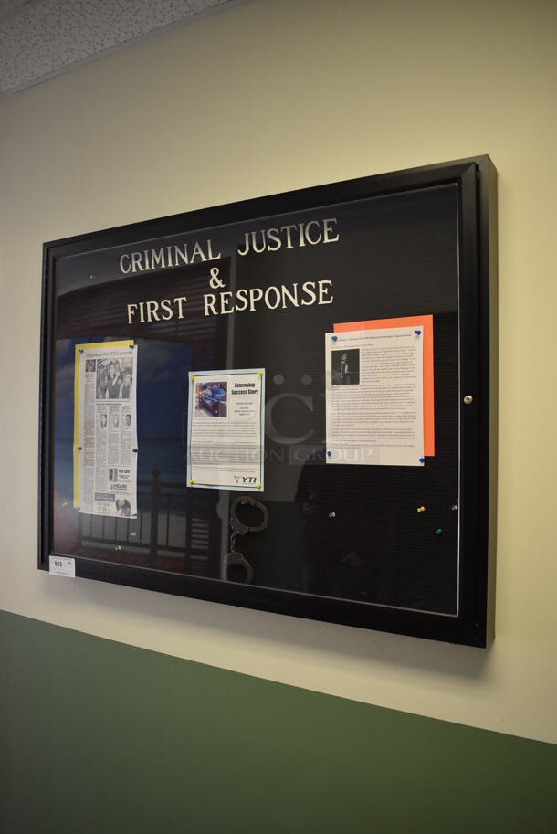 Wall Mount Shadow Box. BUYER MUST REMOVE. 48x3x36. (Hall By Classroom 10) - Image 2 of 4