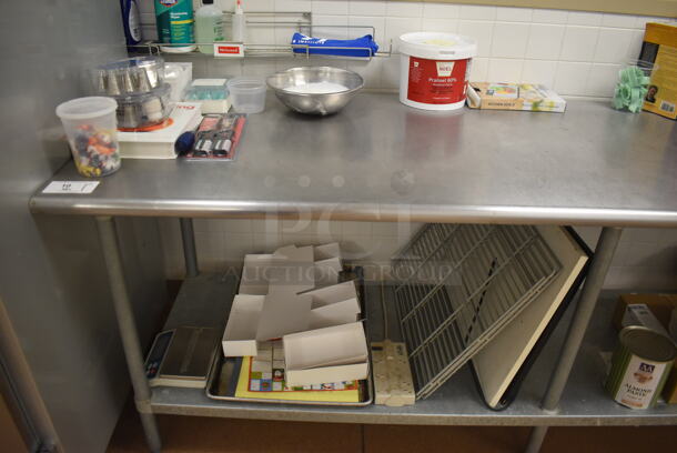 Stainless Steel Table w/ Metal Under Shelf. Does Not Include Contents. 96x30x36. (Pastry Kitchen) - Image 2 of 4