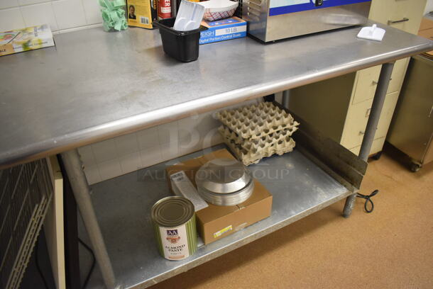 Stainless Steel Table w/ Metal Under Shelf. Does Not Include Contents. 96x30x36. (Pastry Kitchen) - Image 3 of 4