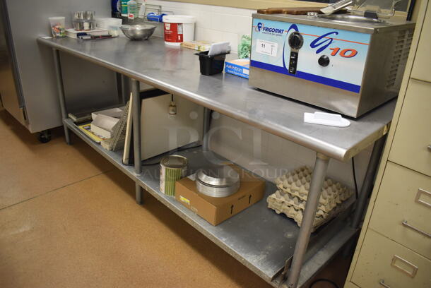 Stainless Steel Table w/ Metal Under Shelf. Does Not Include Contents. 96x30x36. (Pastry Kitchen) - Image 4 of 4