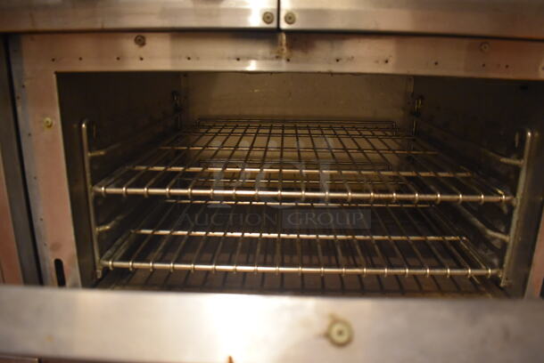 Viking Stainless Steel Commercial Gas Powered Prep Station w/ 2 Sinks, 2 4 Burner Grills, 2 Drawer Cooler, Oven, 2 4 Burner Induction Ranges and Charbroiler. BUYER MUST REMOVE. 240x46x41. Tested and Working! (Demo Kitchen) - Image 12 of 12