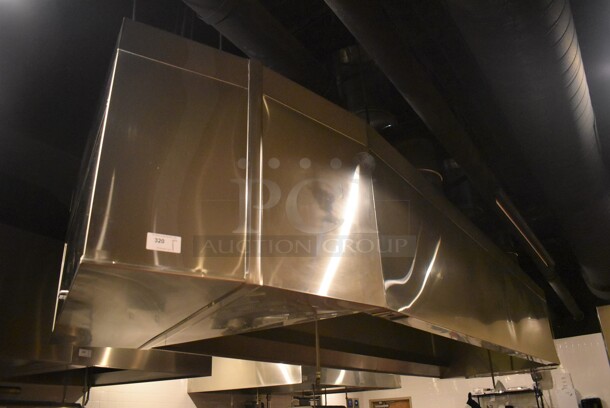 20' Aquamatic 4030 AM-SCA-D Stainless Steel Commercial Grease Hood w/ Make Up Air Vent. BUYER MUST REMOVE. 240x58x36. (Demo Kitchen) - Image 1 of 9