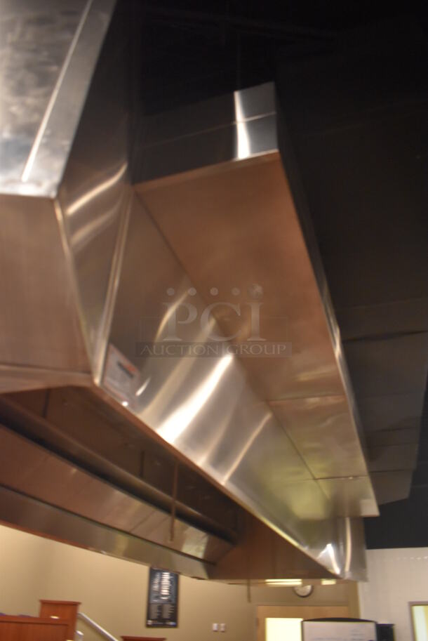 20' Aquamatic 4030 AM-SCA-D Stainless Steel Commercial Grease Hood w/ Make Up Air Vent. BUYER MUST REMOVE. 240x58x36. (Demo Kitchen) - Image 8 of 9