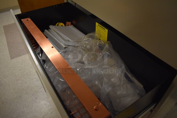 Tan Metal 4 Drawer Filing Cabinet w/ Contents. 42x20x50. (Maintenance Room) - Image 3 of 5