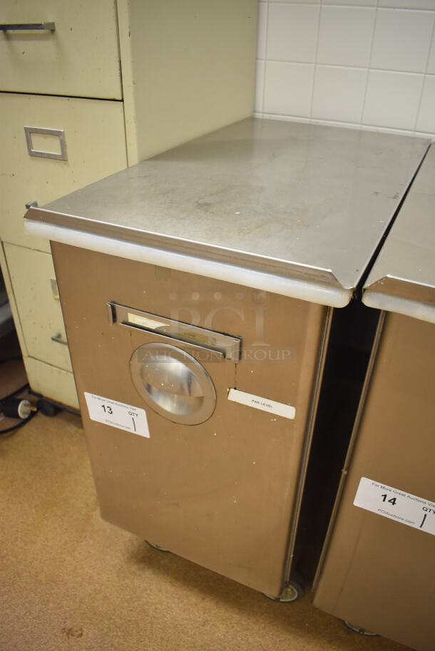 Win-holt Stainless Steel Commercial Ingredient Bin w/ Lid on Commercial Casters. 15.5x27.5x27.5. (Pastry Kitchen) - Image 2 of 4