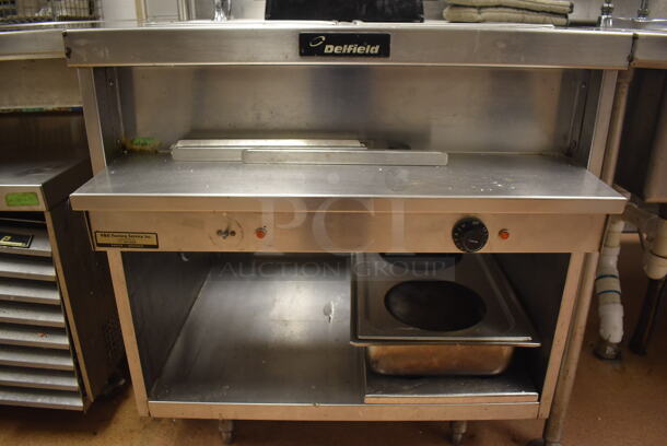 Stainless Steel Commercial Table w/ Delfield Steam Table, Sink Basin, Faucet, Handles and Under Shelf. BUYER MUST REMOVE. 128x35.5x40. (Restaurant Kitchen) - Image 4 of 7