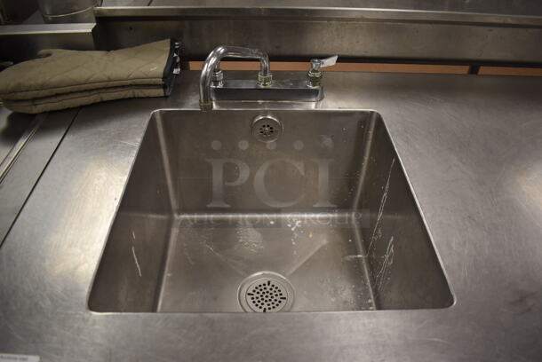 Stainless Steel Commercial Table w/ Delfield Steam Table, Sink Basin, Faucet, Handles and Under Shelf. BUYER MUST REMOVE. 128x35.5x40. (Restaurant Kitchen) - Image 5 of 7