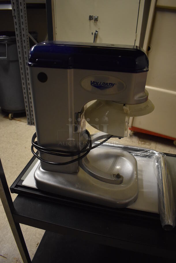 Black Metal 3 Tier Cart w/ Broken Vollrath 8 Quart Mixer on Commercial Casters. 30x20x52. (Maintenance Room) - Image 3 of 4