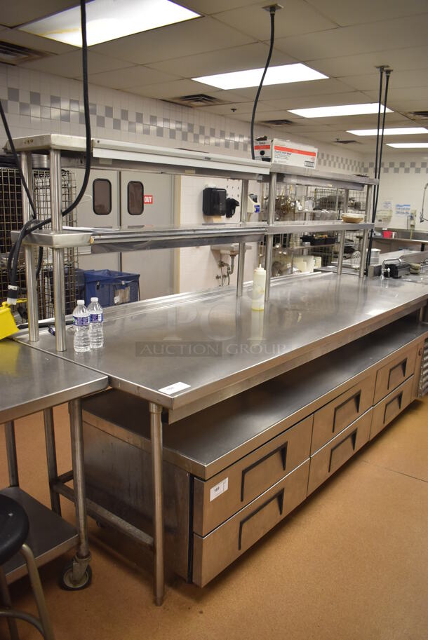 Stainless Steel Table w/ 2 Tier Over Shelf. 120x48x38. (Restaurant Kitchen) - Image 1 of 5