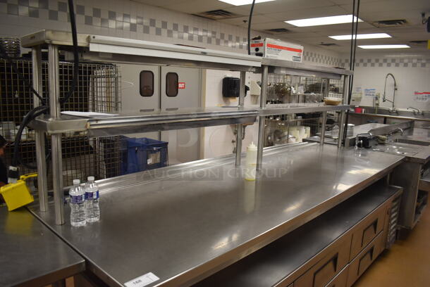 Stainless Steel Table w/ 2 Tier Over Shelf. 120x48x38. (Restaurant Kitchen) - Image 2 of 5