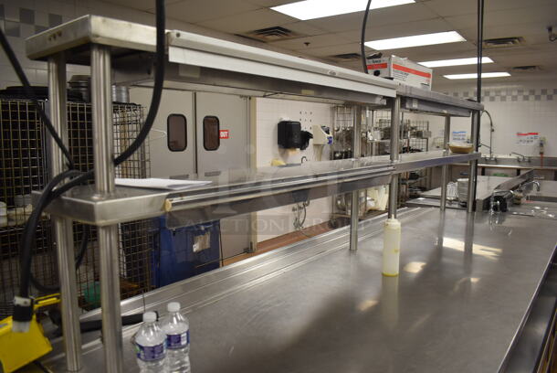 Stainless Steel Table w/ 2 Tier Over Shelf. 120x48x38. (Restaurant Kitchen) - Image 3 of 5