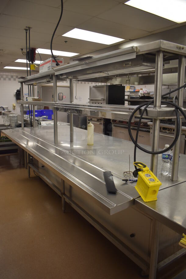 Stainless Steel Table w/ 2 Tier Over Shelf. 120x48x38. (Restaurant Kitchen) - Image 5 of 5