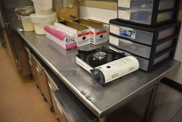 Stainless Steel Table. Does Not Include Contents. 72x30x35.5. (Pastry Kitchen) - Image 2 of 3