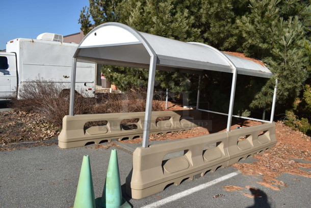 25' Long Outdoor Awning / Car Port. BUYER MUST REMOVE. 98x187x92. (Outside) - Image 2 of 6