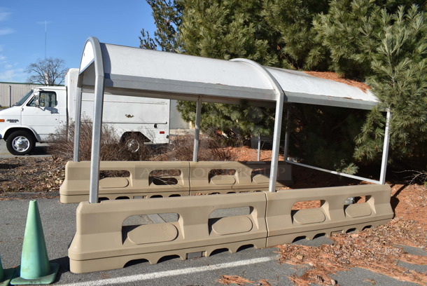 25' Long Outdoor Awning / Car Port. BUYER MUST REMOVE. 98x187x92. (Outside) - Image 3 of 6