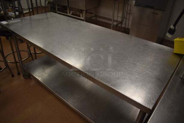 Stainless Steel Table w/ Metal Under Shelf on Commercial Casters. 72x30x36. (Restaurant Kitchen) - Image 2 of 4